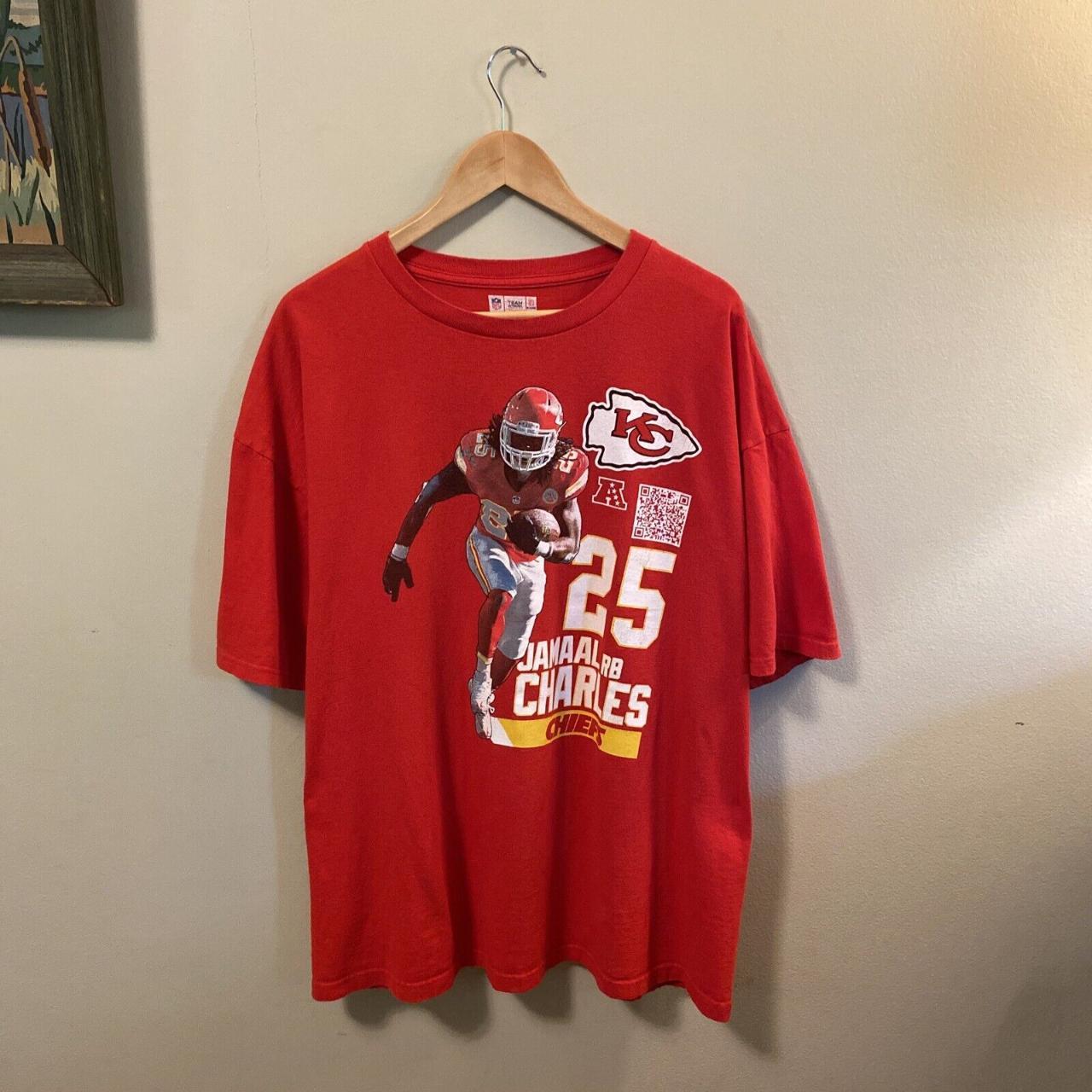 NFL Team Apparel Black Kansas City Chiefs No. 25 Jamaal Charles T-Shirt  Size XL