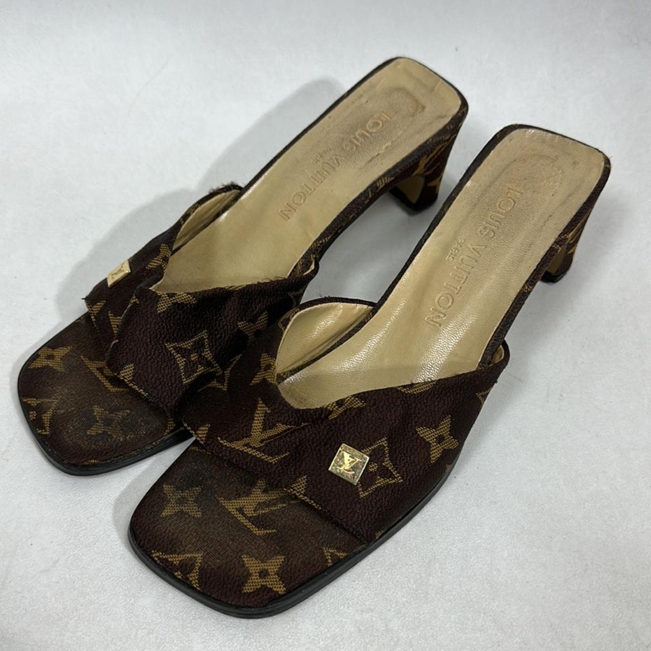 LV gladiator sandals 2018 worn minimally - Depop