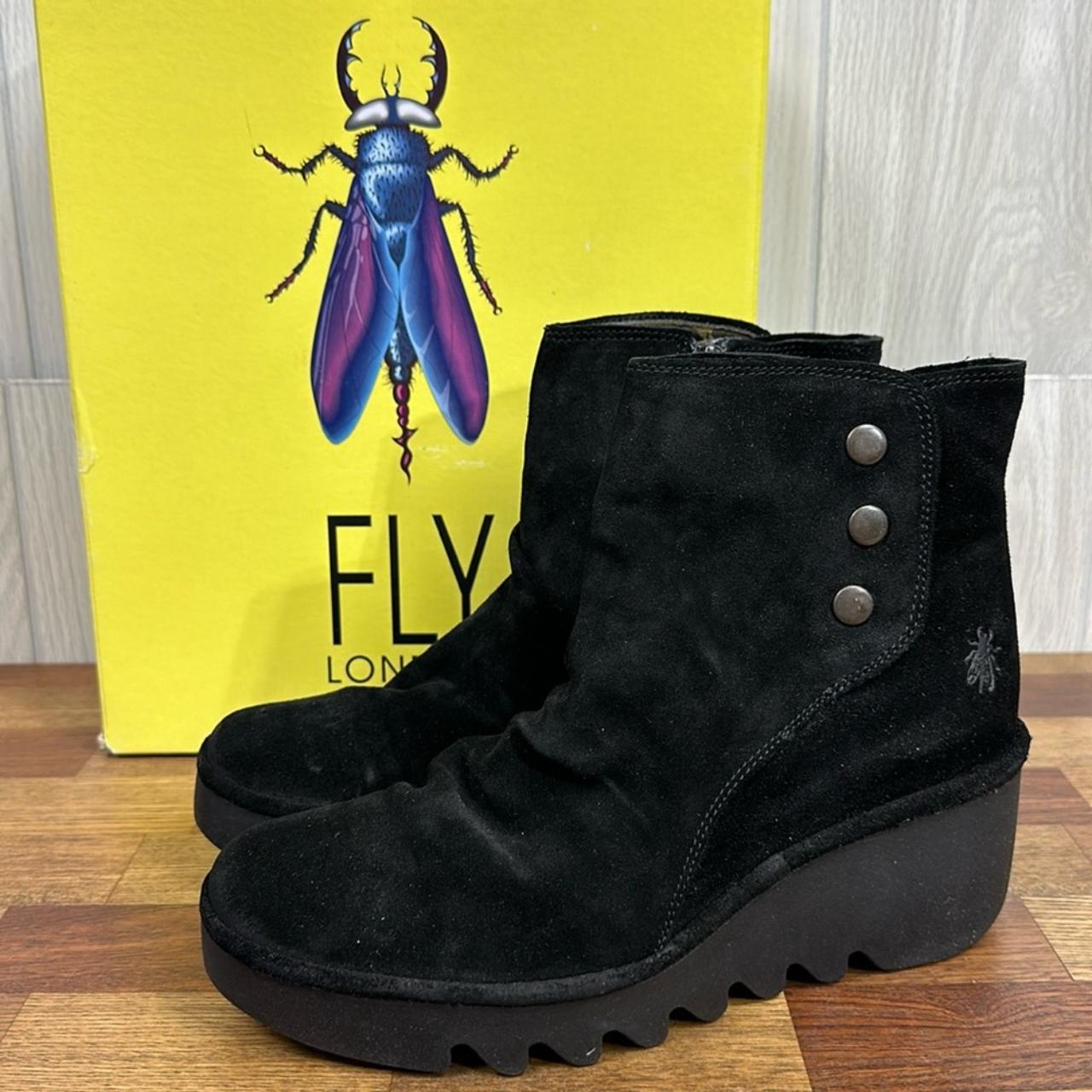 fly london suede ruched ankle boots