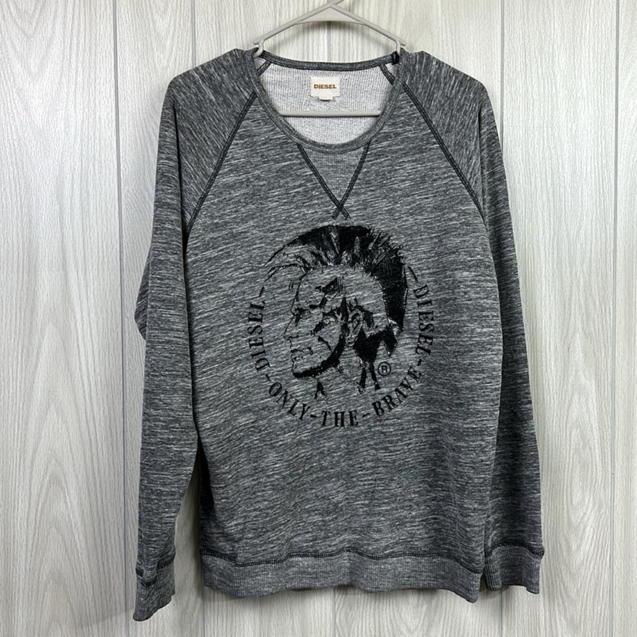 Diesel Mens Sweater Medium Gray Only the Brave Depop