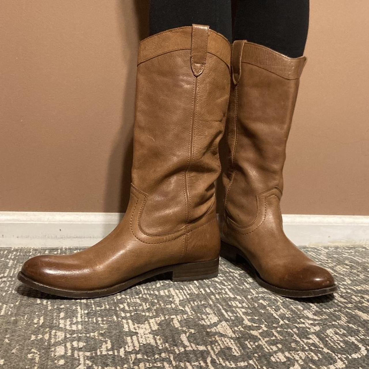 Frye boots cognac color hotsell