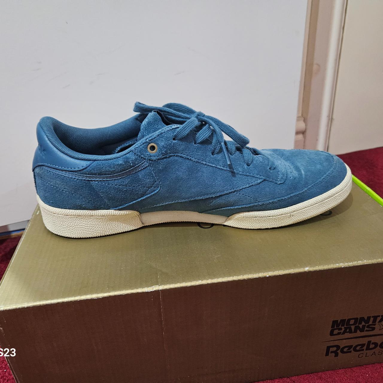 Reebok x Montana Cans Club C 85 Suede in Mt. Fuji /... - Depop