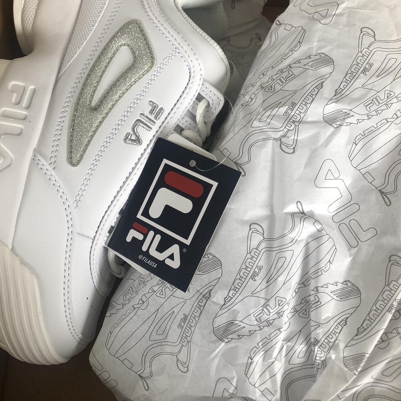 fila silver trainers