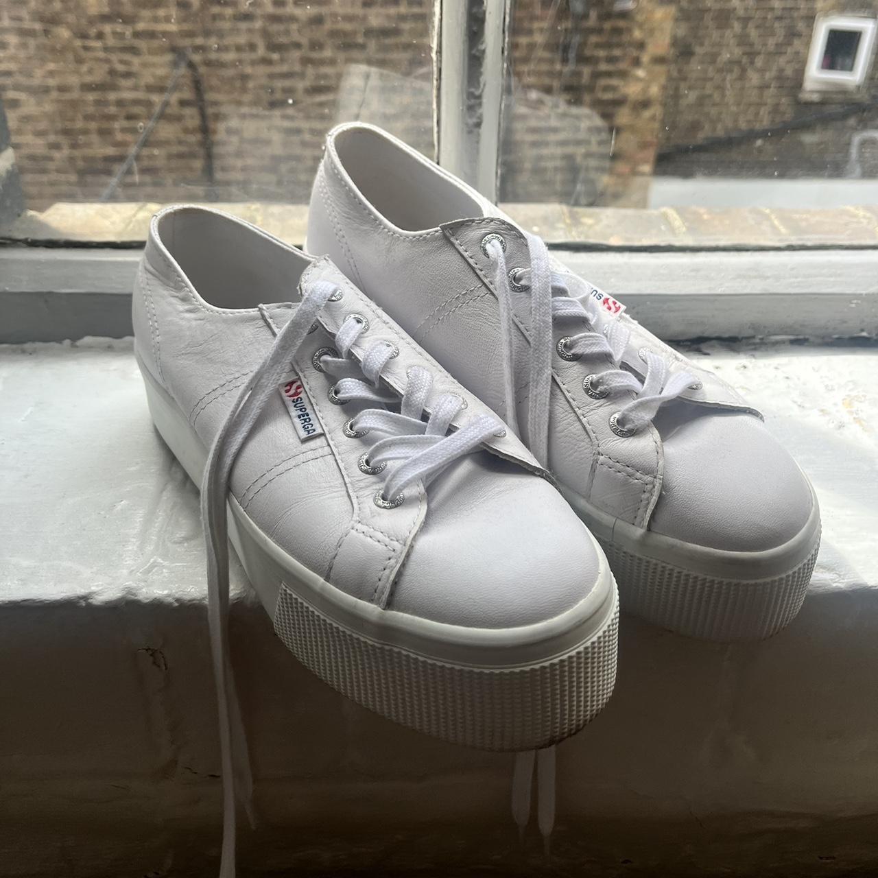 Superga White Leather Platform Sneaker 2790 Nappa. Depop