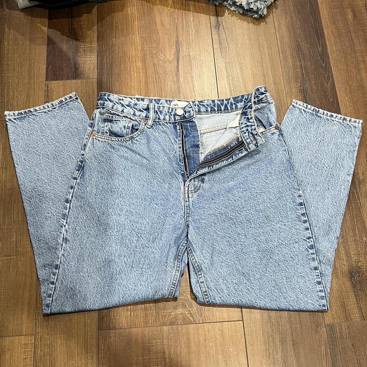 zara light wash denim jeans