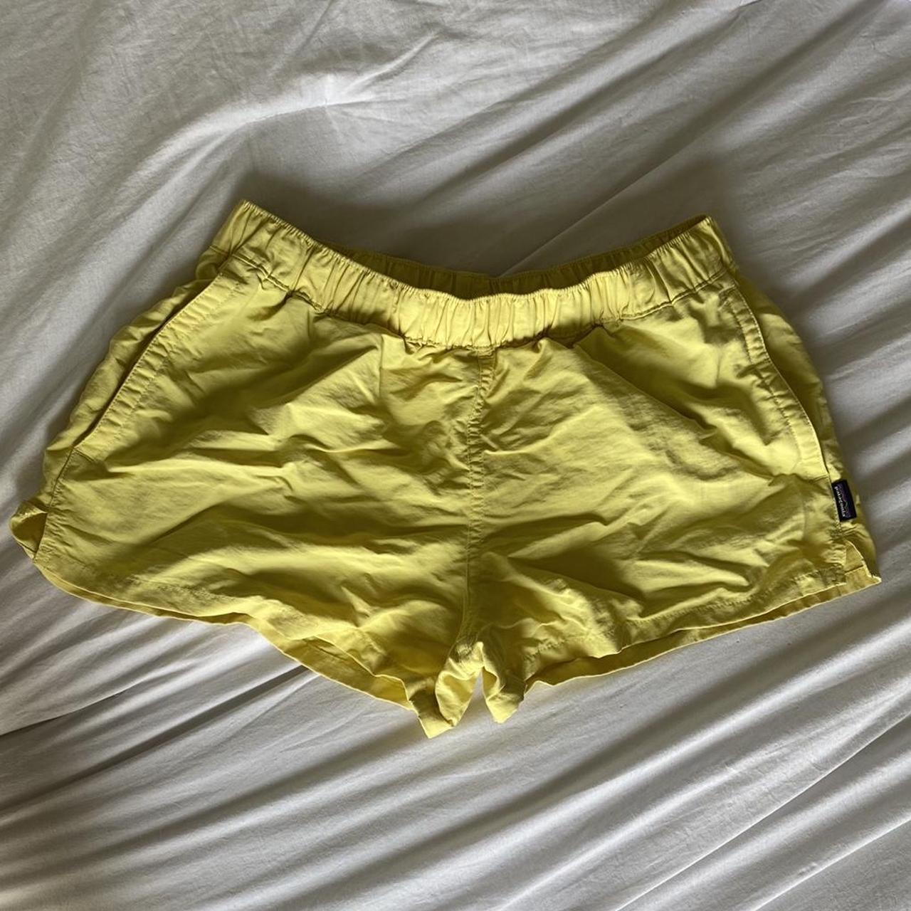 Patagonia Women's Yellow Shorts Depop