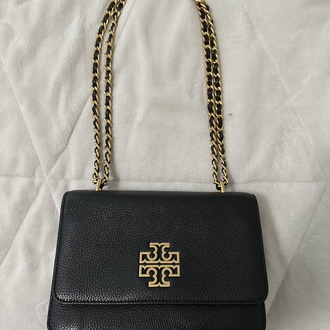 Tory Burch Leather Gold Chain Purse. - Depop