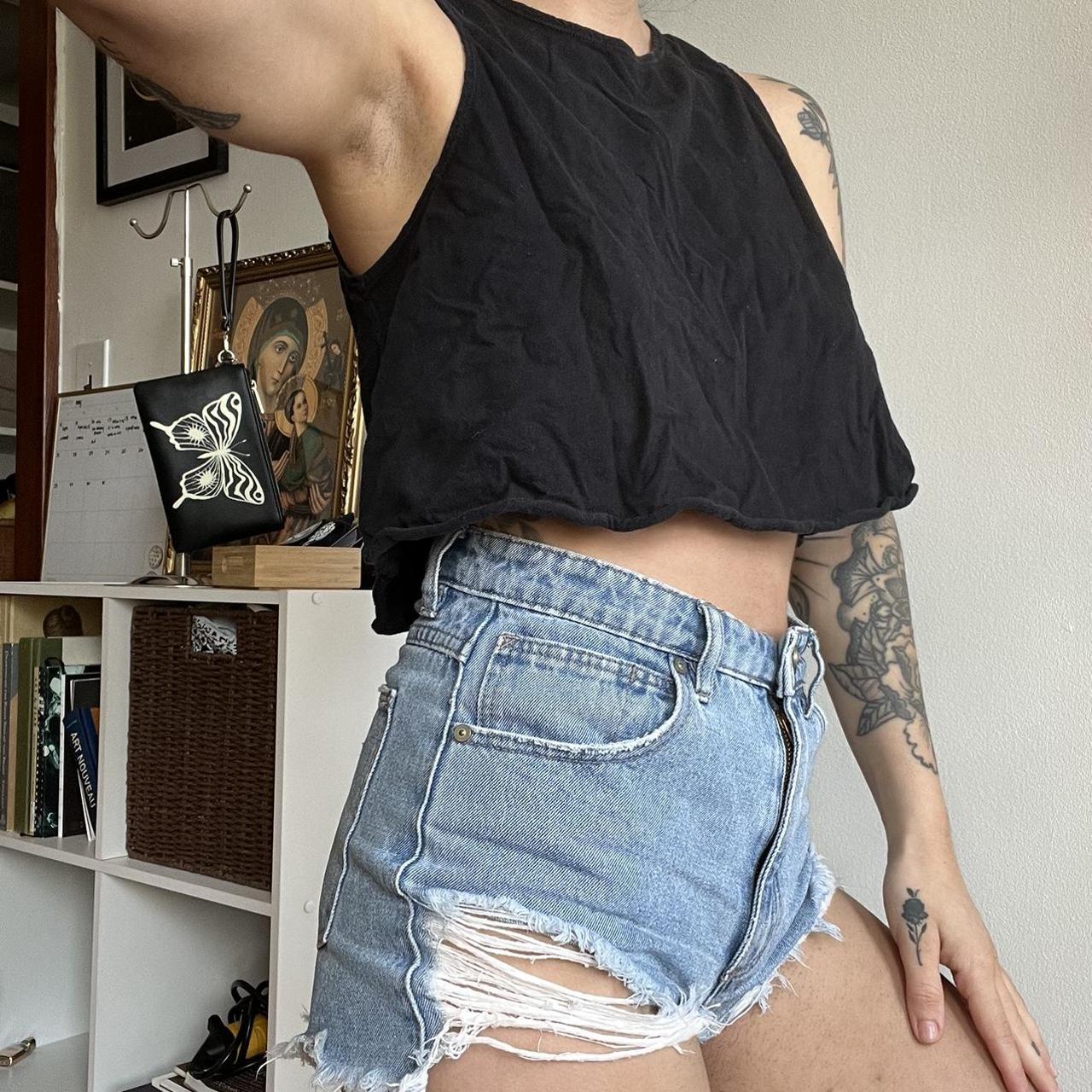 ASOS Women's Black Crop-top | Depop