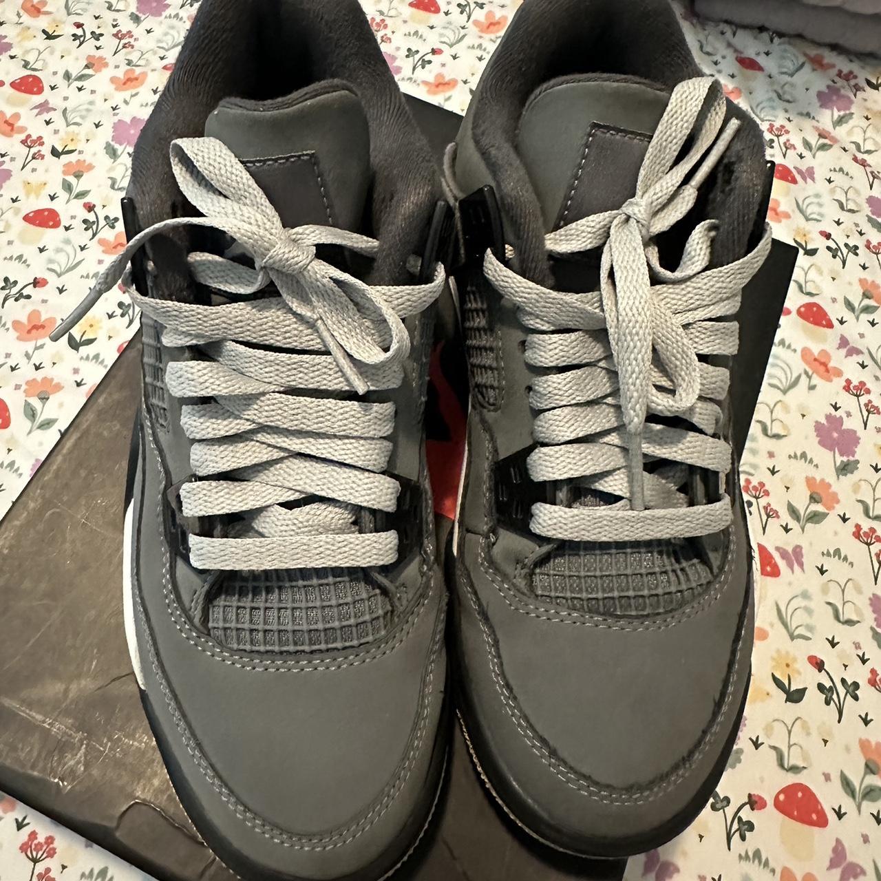 jordan 4 cool grey black laces