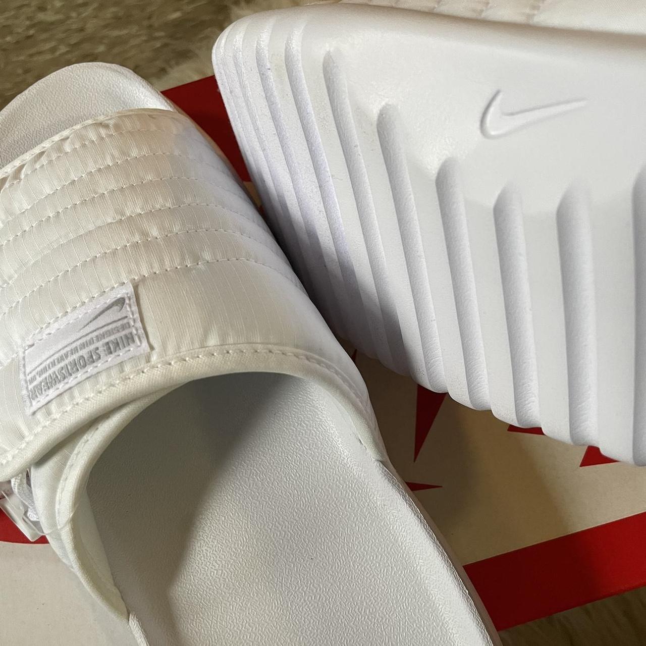 mens gray nike slides