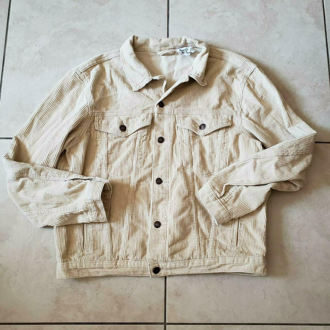 western cord jacket beige