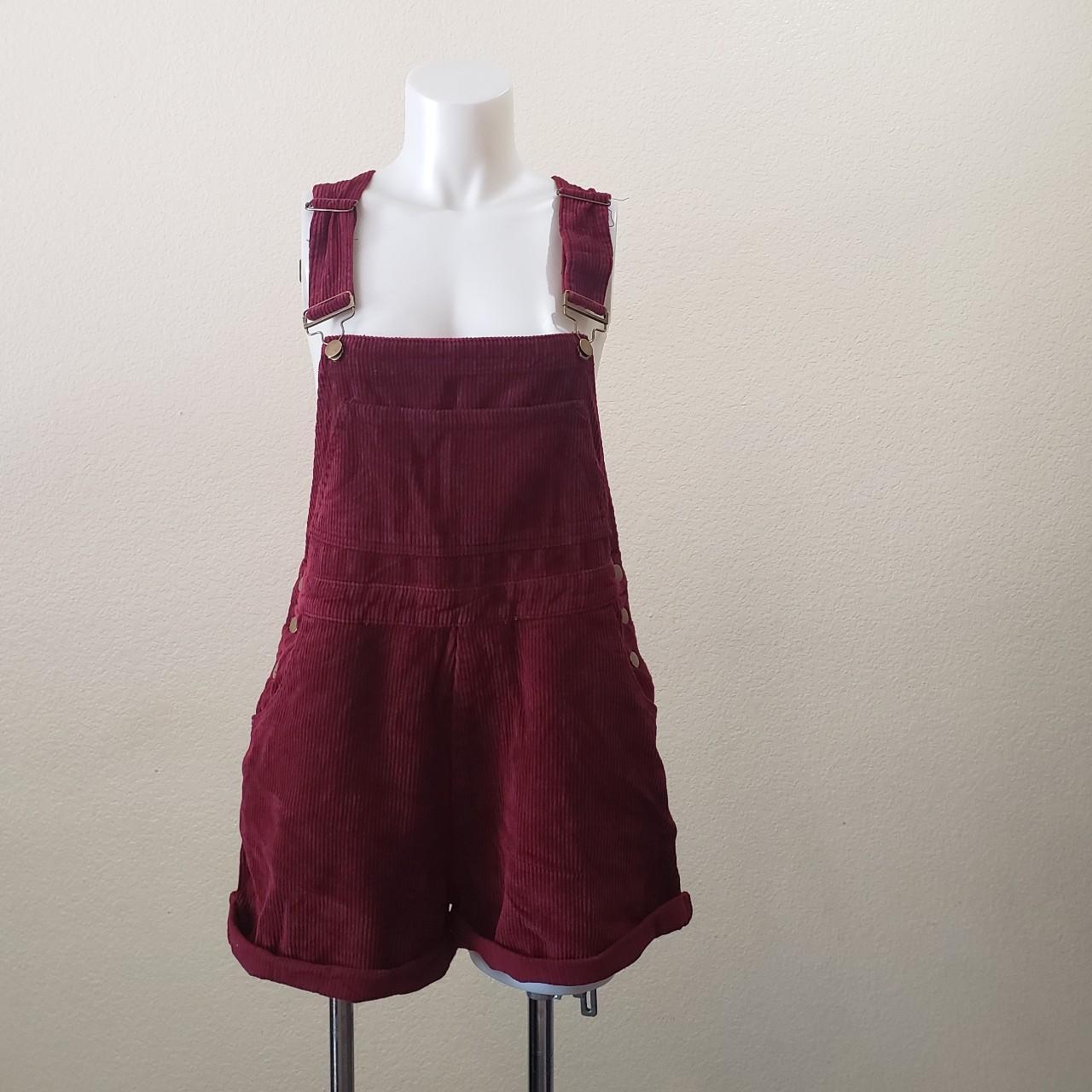 Princess Polly Women's Burgundy Dungareesoveralls Depop
