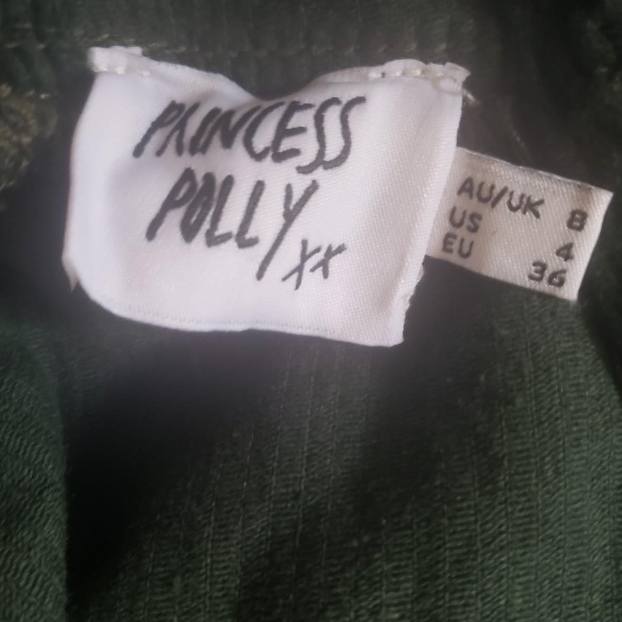 Princess Polly Women's Green and Khaki Dungareesoveralls Depop
