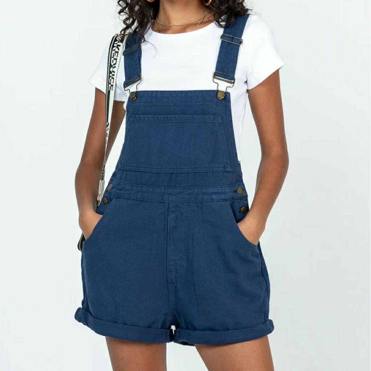 Princess Polly KACEY OVERALLS NAVY used size... Depop