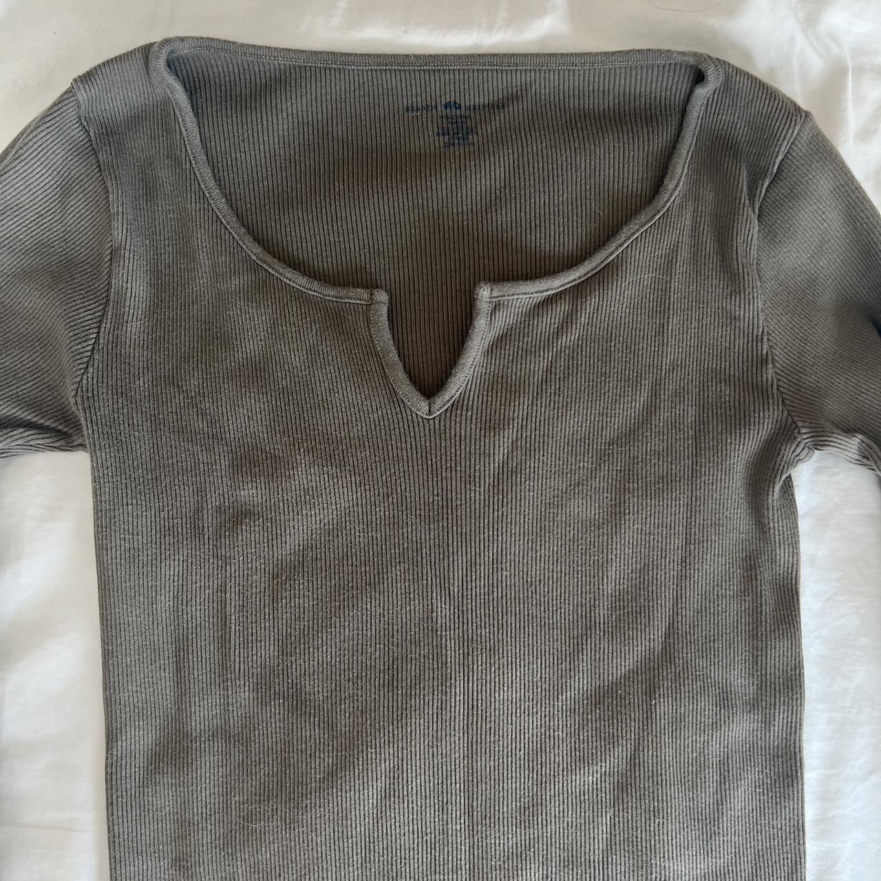 Brandy Melville Women's Green Shirt | Depop