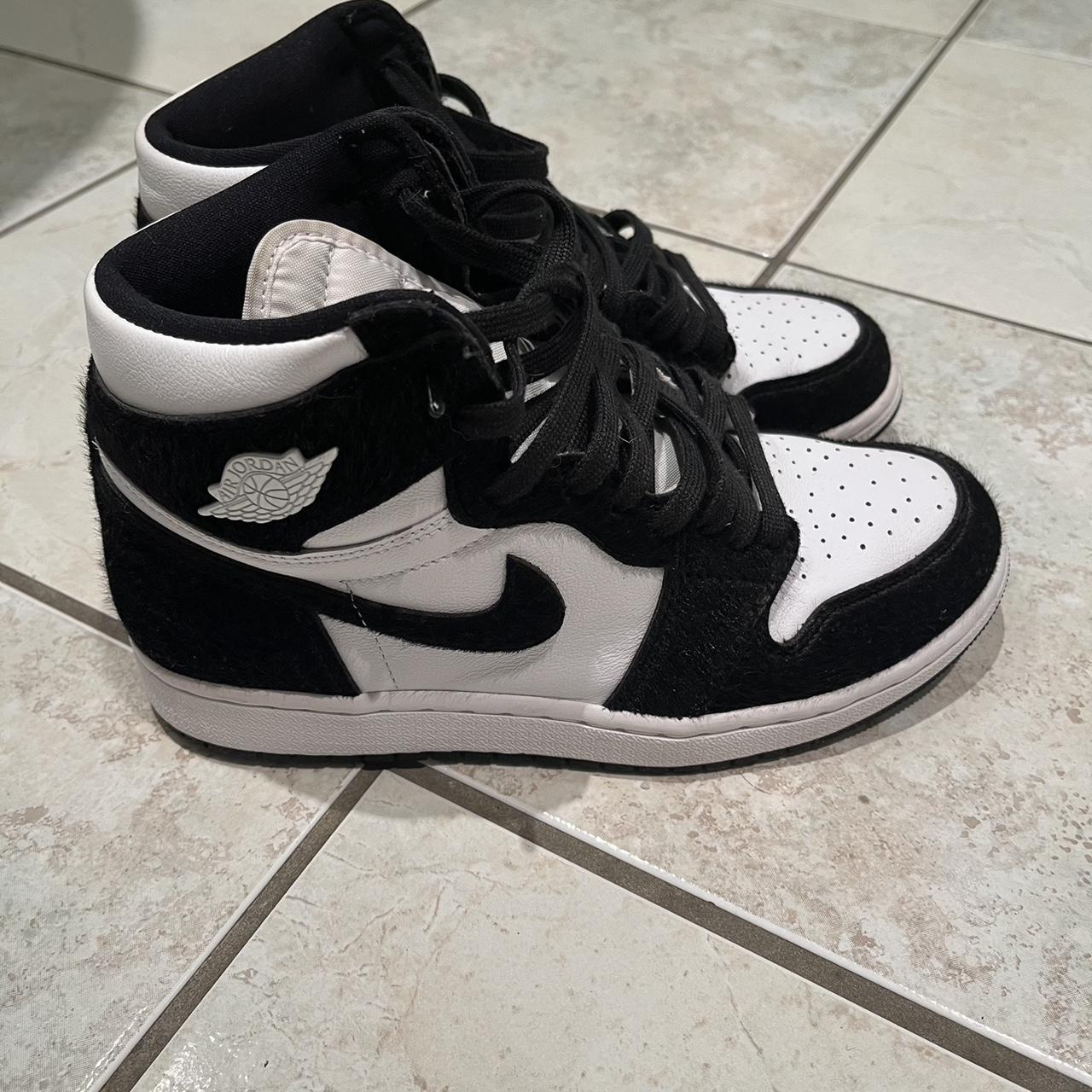 Authentic Jordan 1 OG Panda Twist Black & White - ... - Depop