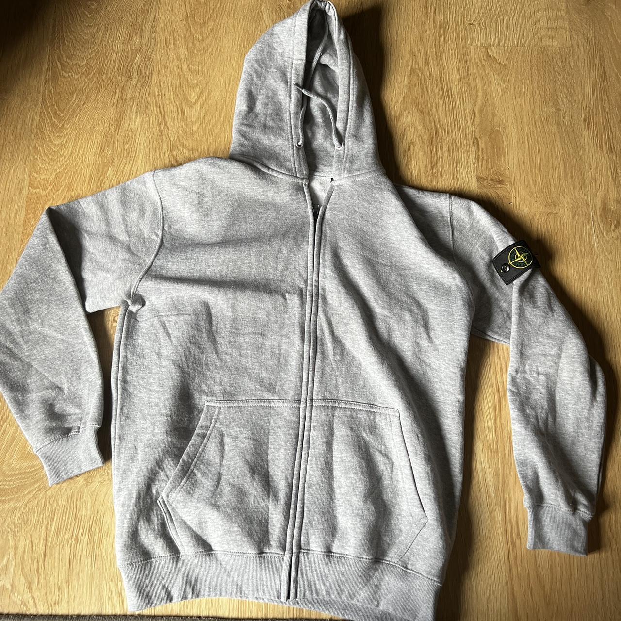 Rep Stone Island Grey Tracksuit Set with zip up... Depop