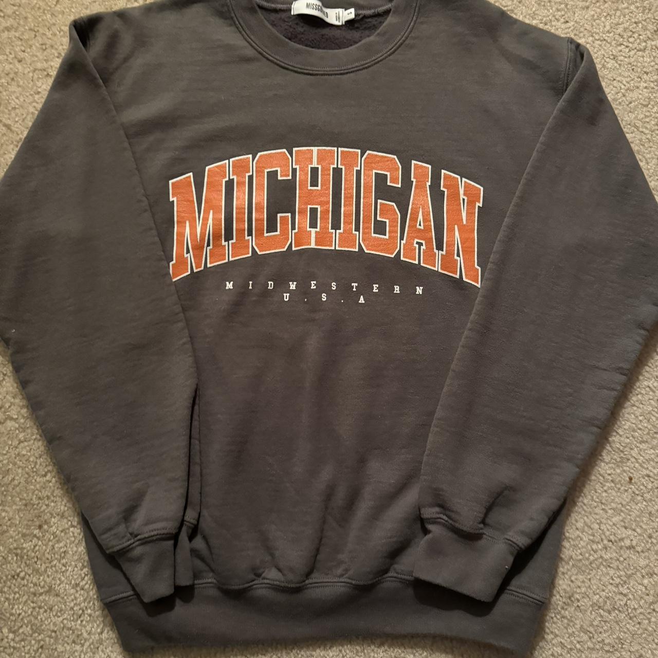 Missguided michigan sweatshirt new arrivals