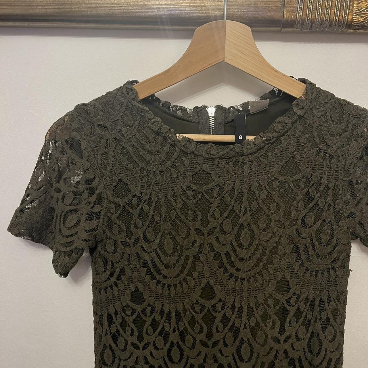 H&M Women's Khaki Dress Depop
