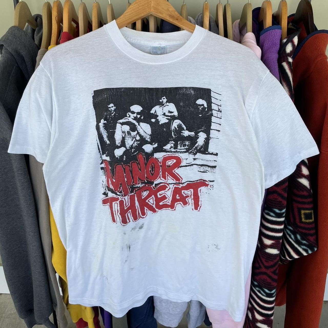 Vintage 80s Minor Threat single stitch graphic tee...