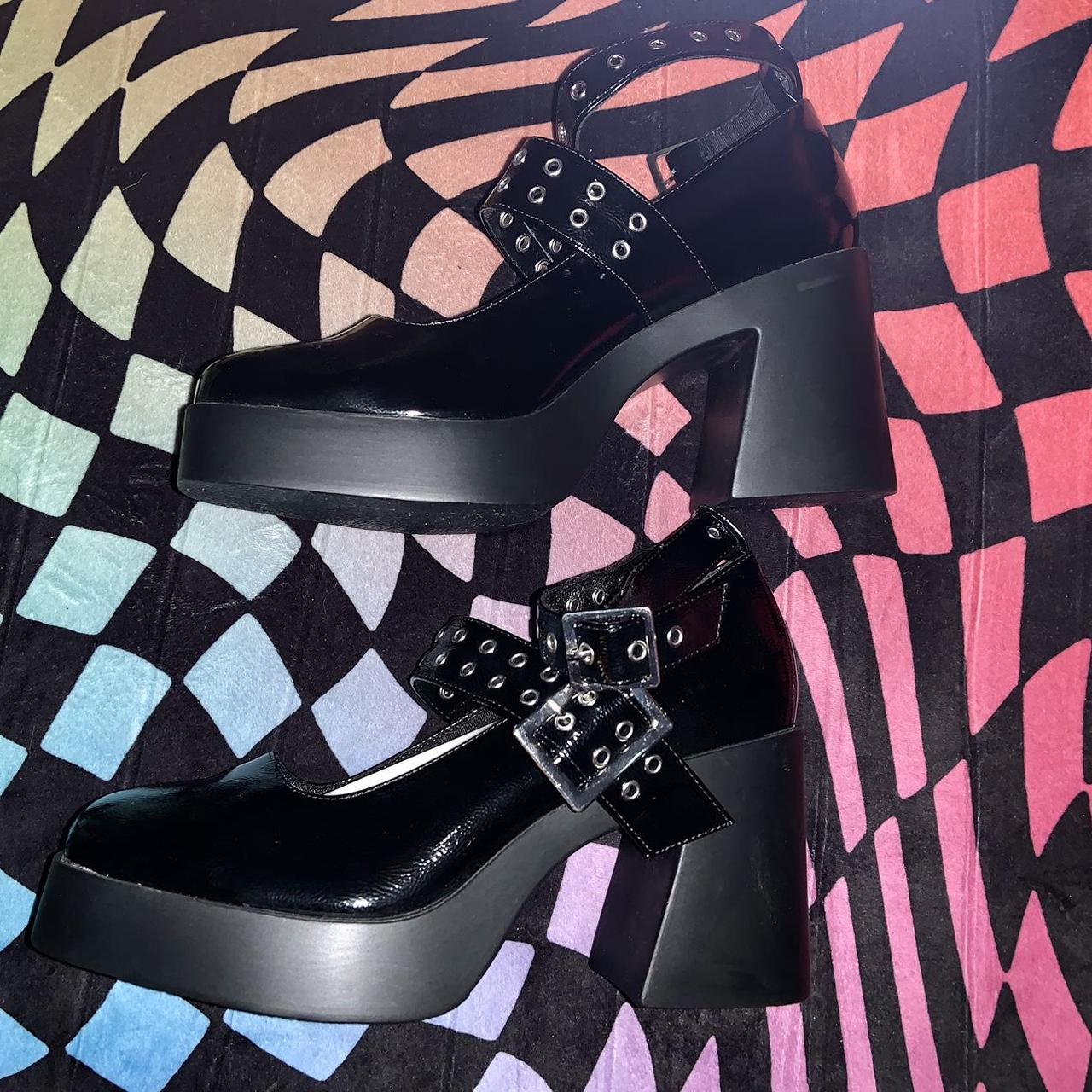 Black Buckle Mary Janes Size 11 W but fit more like... Depop