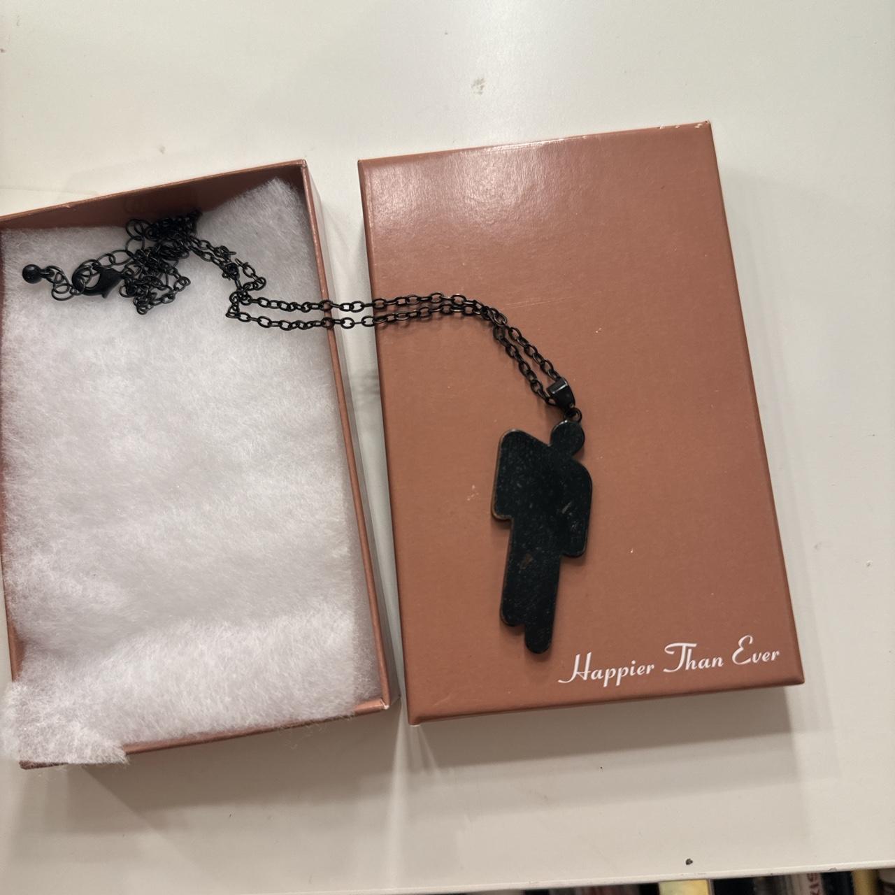 Billie Eilish Black Blohsh Necklace In Original Box... - Depop