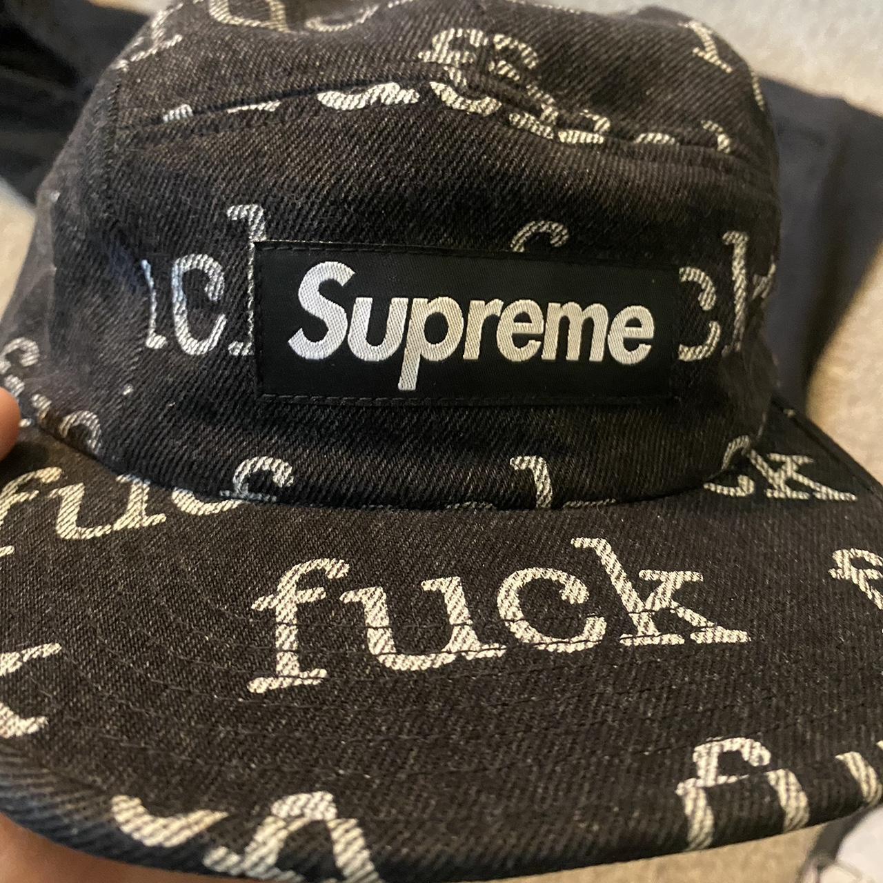 Supreme Fuck denim camp cap 2013 Supreme 2013 Fuck... - Depop