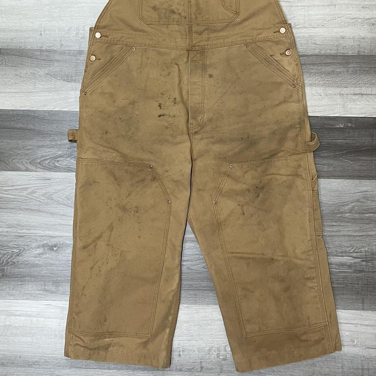 Levi's Men's Tan Dungareesoveralls Depop