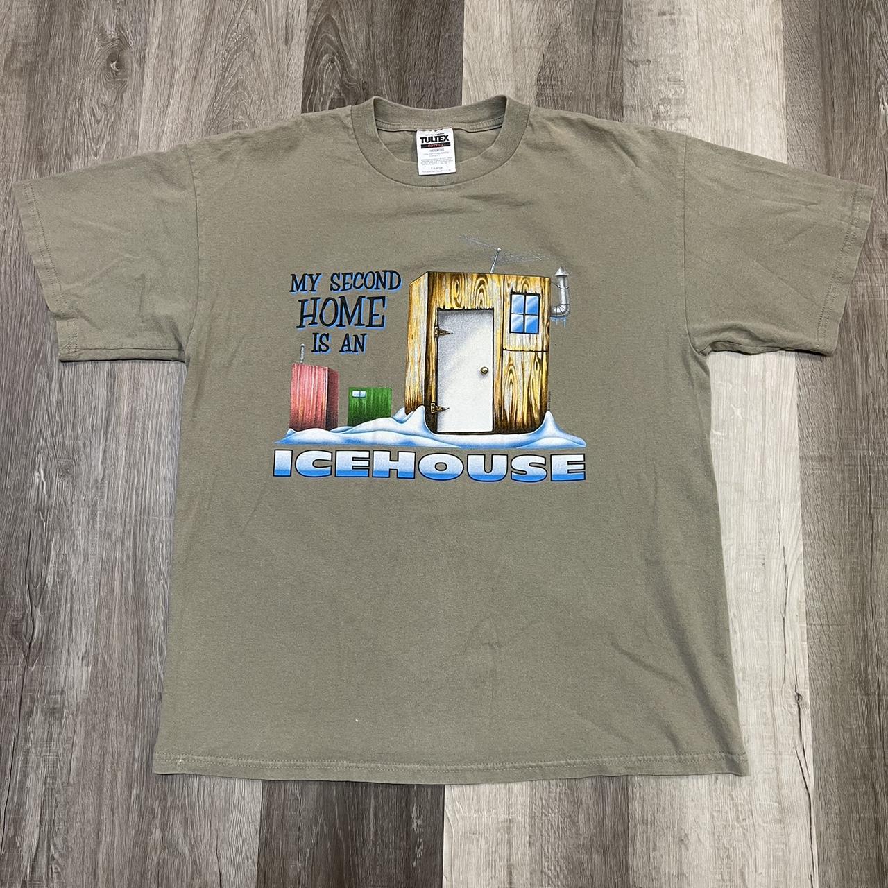 VTG Icehouse Ice Fishing Tee Measurements: Fits - Depop