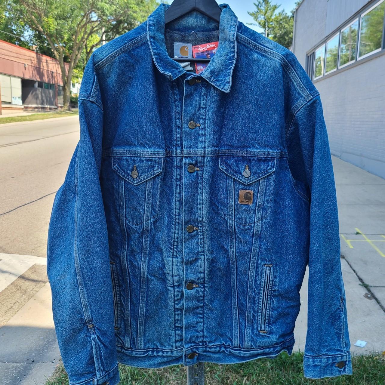 Mens xl outlet carhartt denim jacket