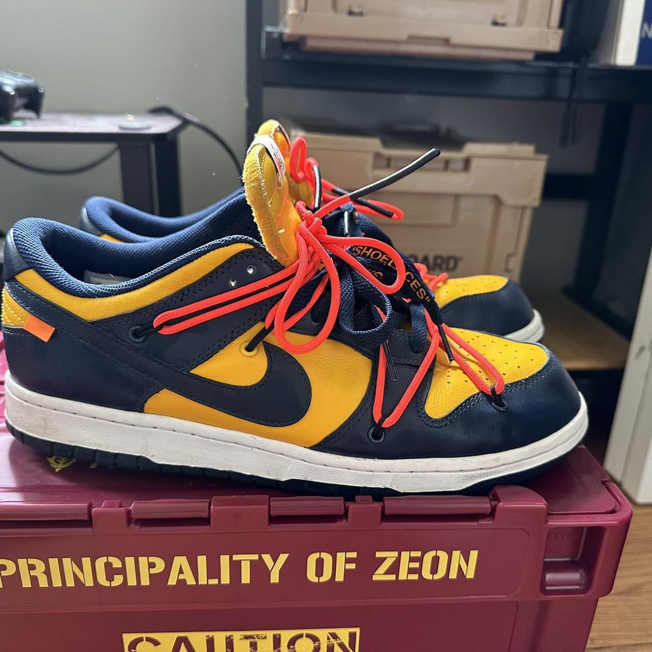 Nike Dunk Low Off-White - Michigan used in like | Depop