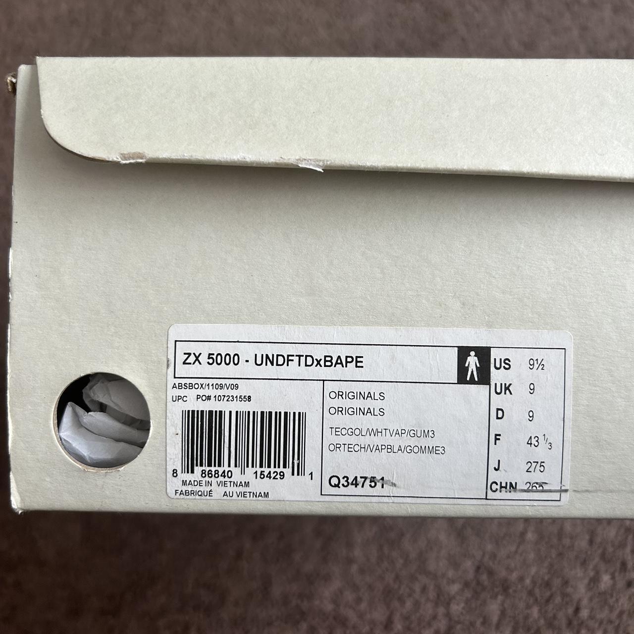 A BATHING APE X UNDEFEATED X ZX 5000 'CAMO' size 9.5 | Depop