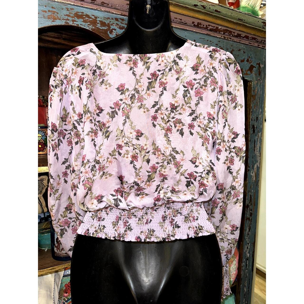 INTERMIX 2024 ELIN FLORAL 100% SILK TOP S/M