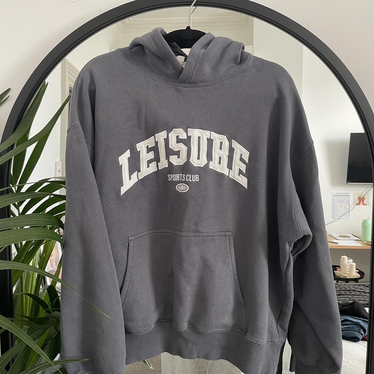 Glassons Women's Navy and White Hoodie Depop