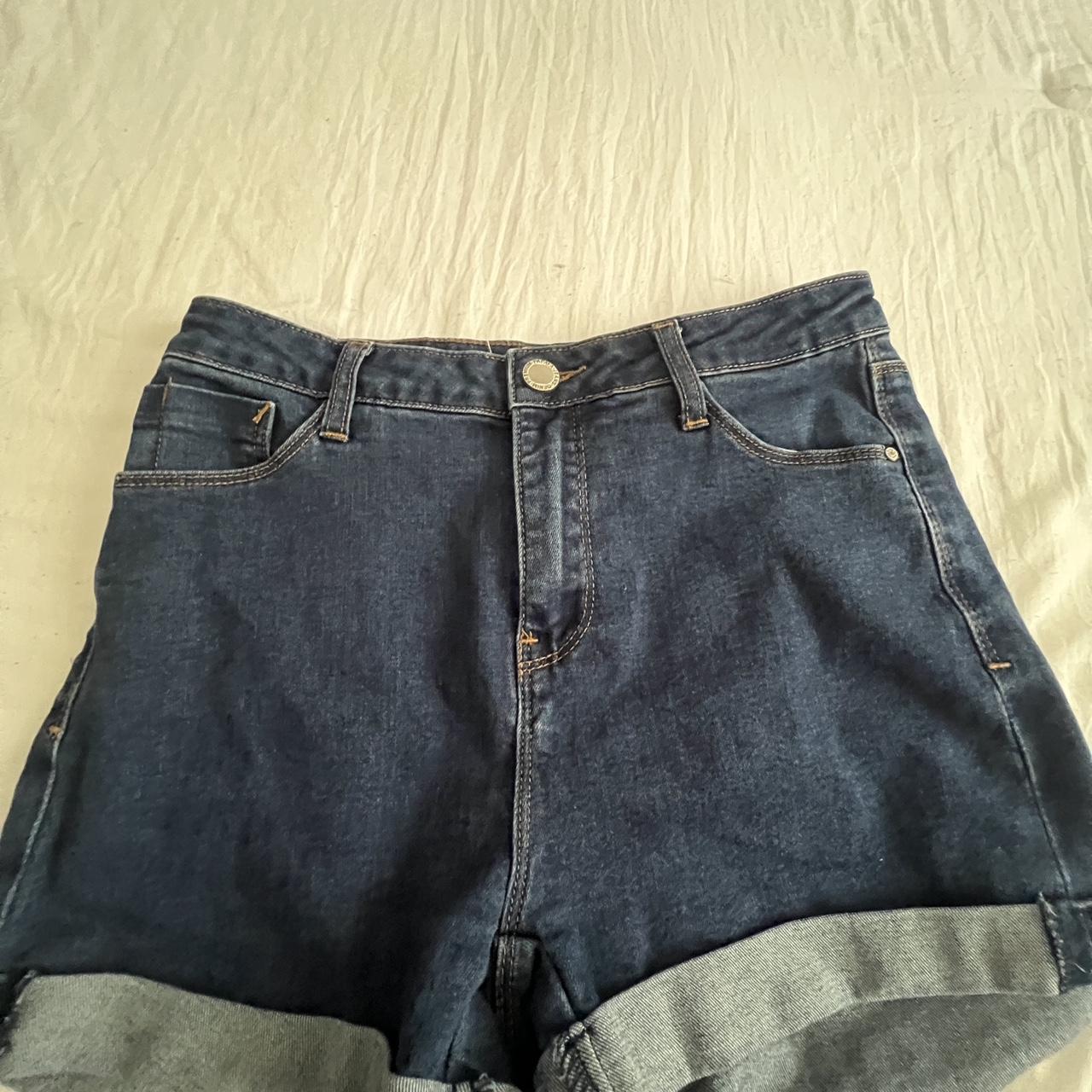 Papaya denim shorts, high rise. Size S? Depop