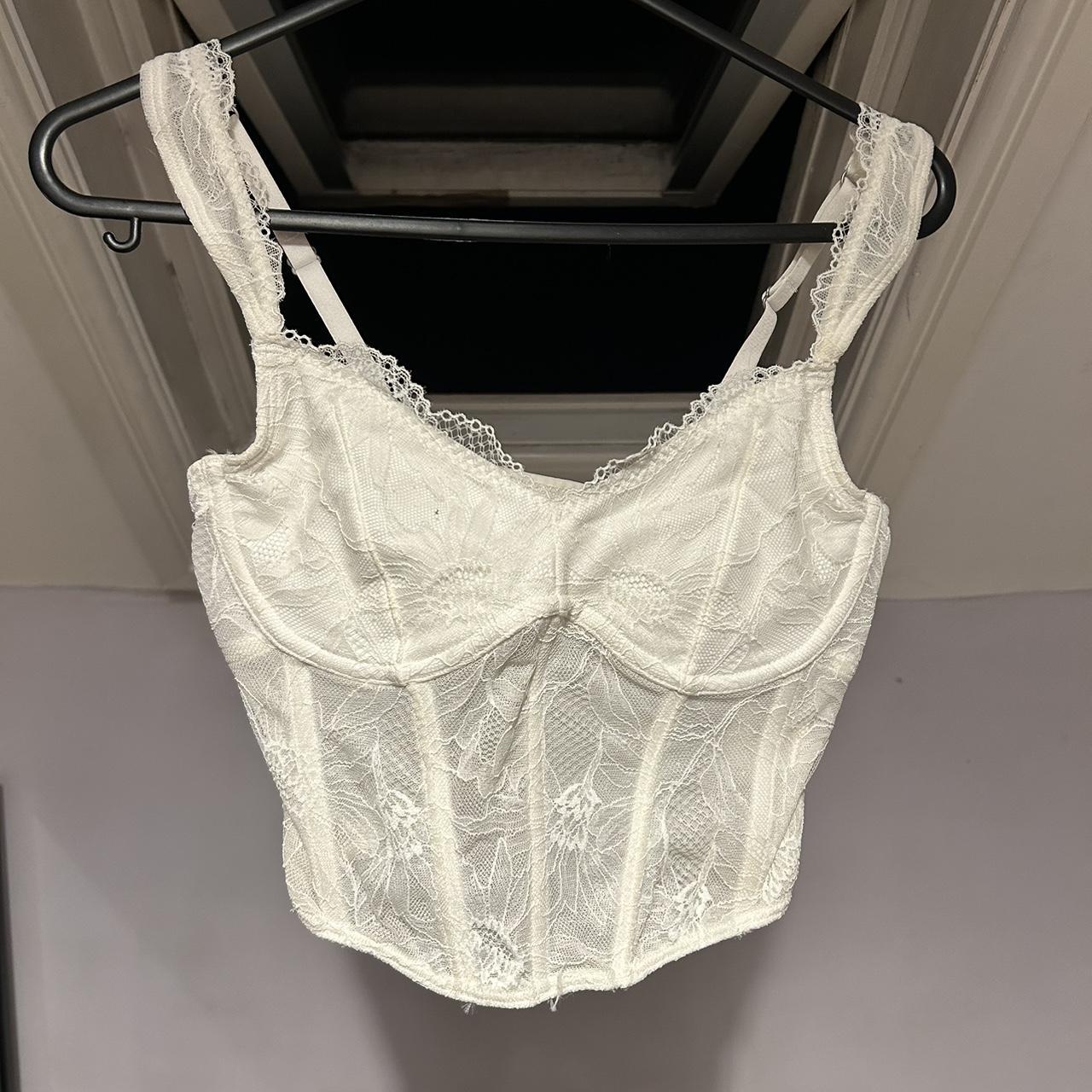 Hollister white corset top perfect for a night out!