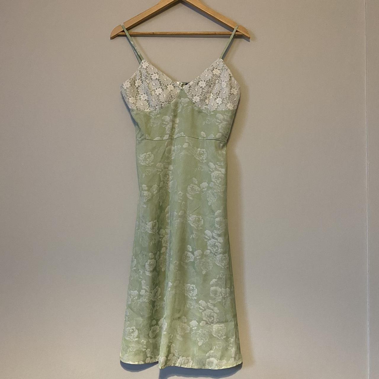 Cider green floral midi dress UK size S Only worn... Depop