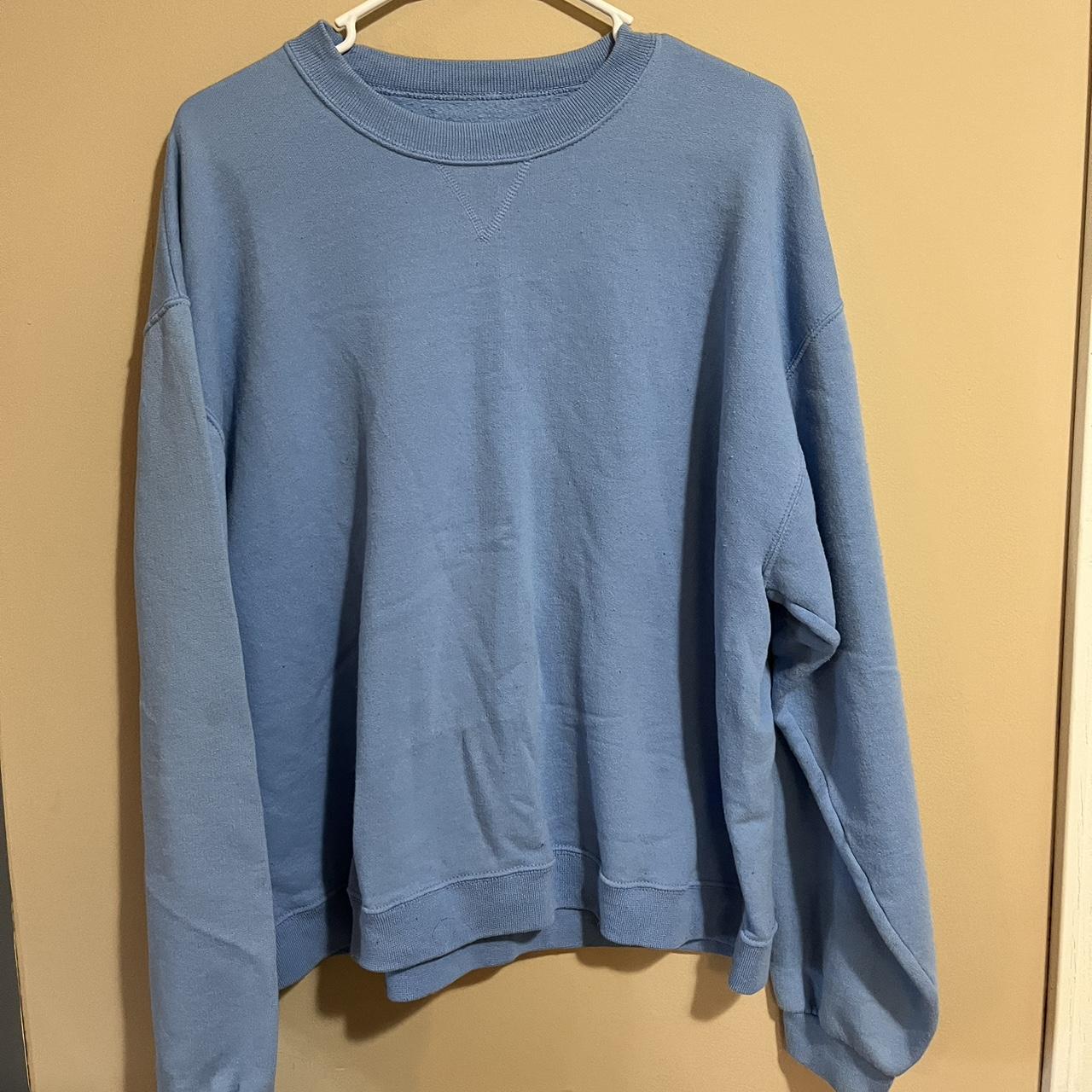 Nice Carolina blue blank jerzees crewneck - Depop