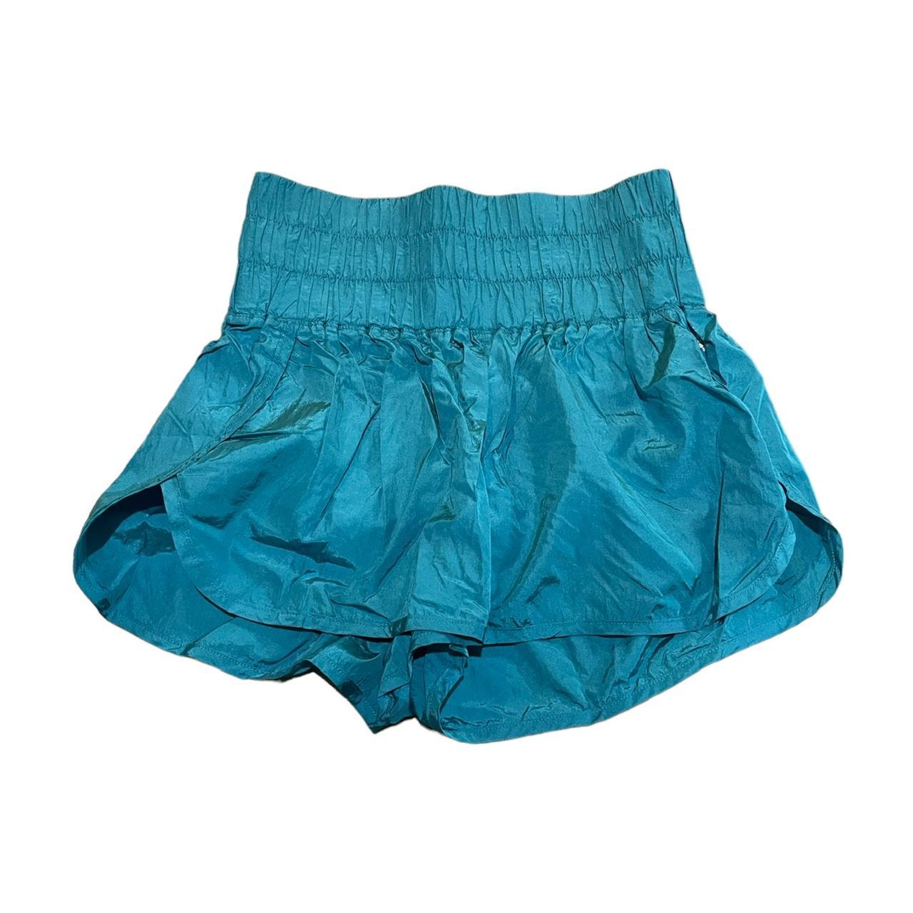 Free People Women's Blue Shorts Depop