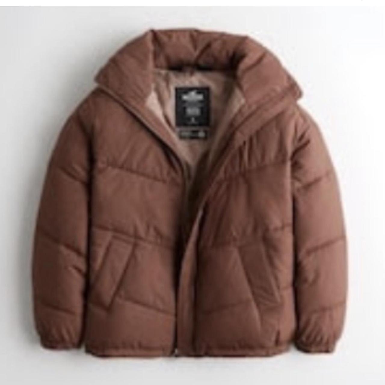 Hollister mockneck sale puffer jacket red