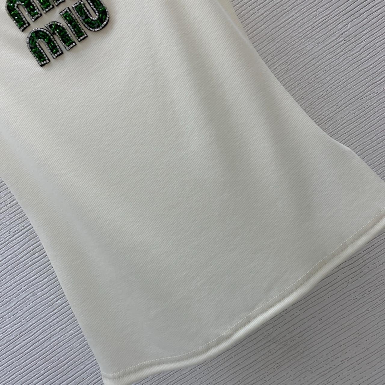 Miu Miu Women's Tank top - Cream/Green - S – Miu … - image 5