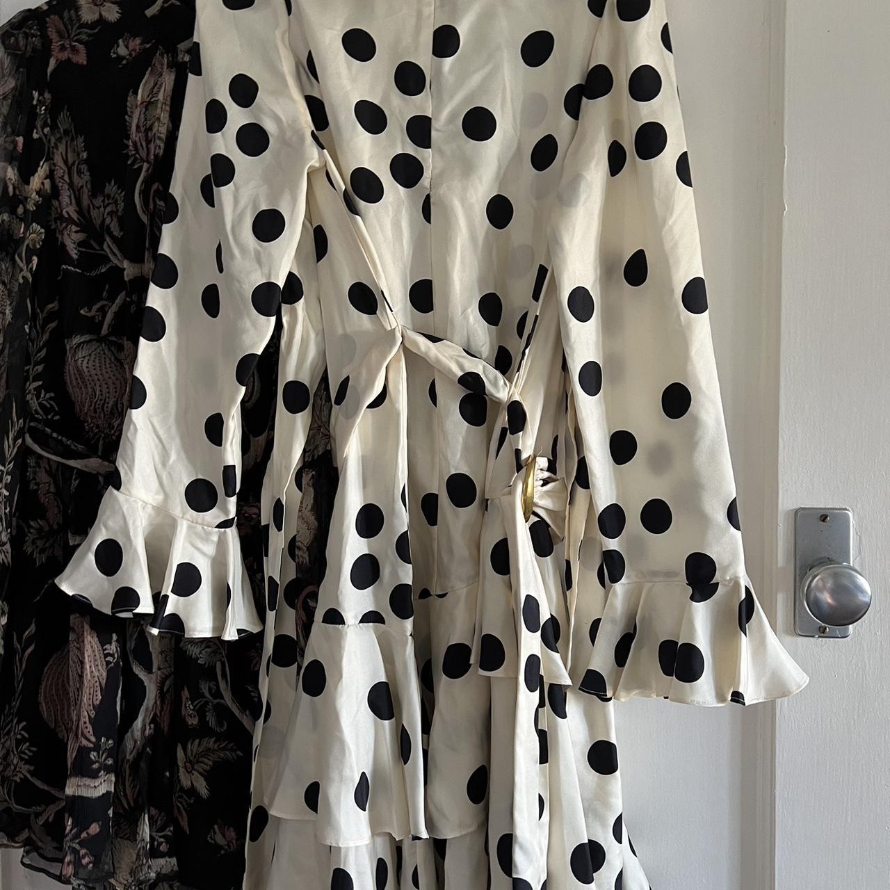 zimmermann confetti tie neck dress