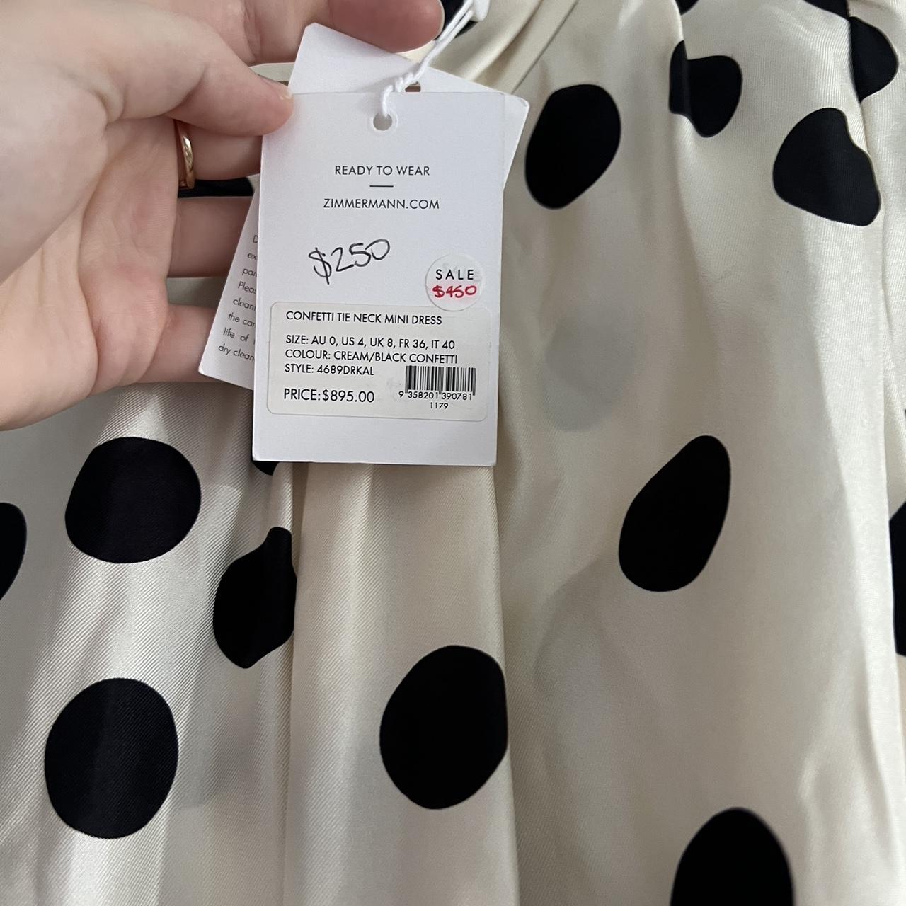 zimmermann confetti tie neck dress