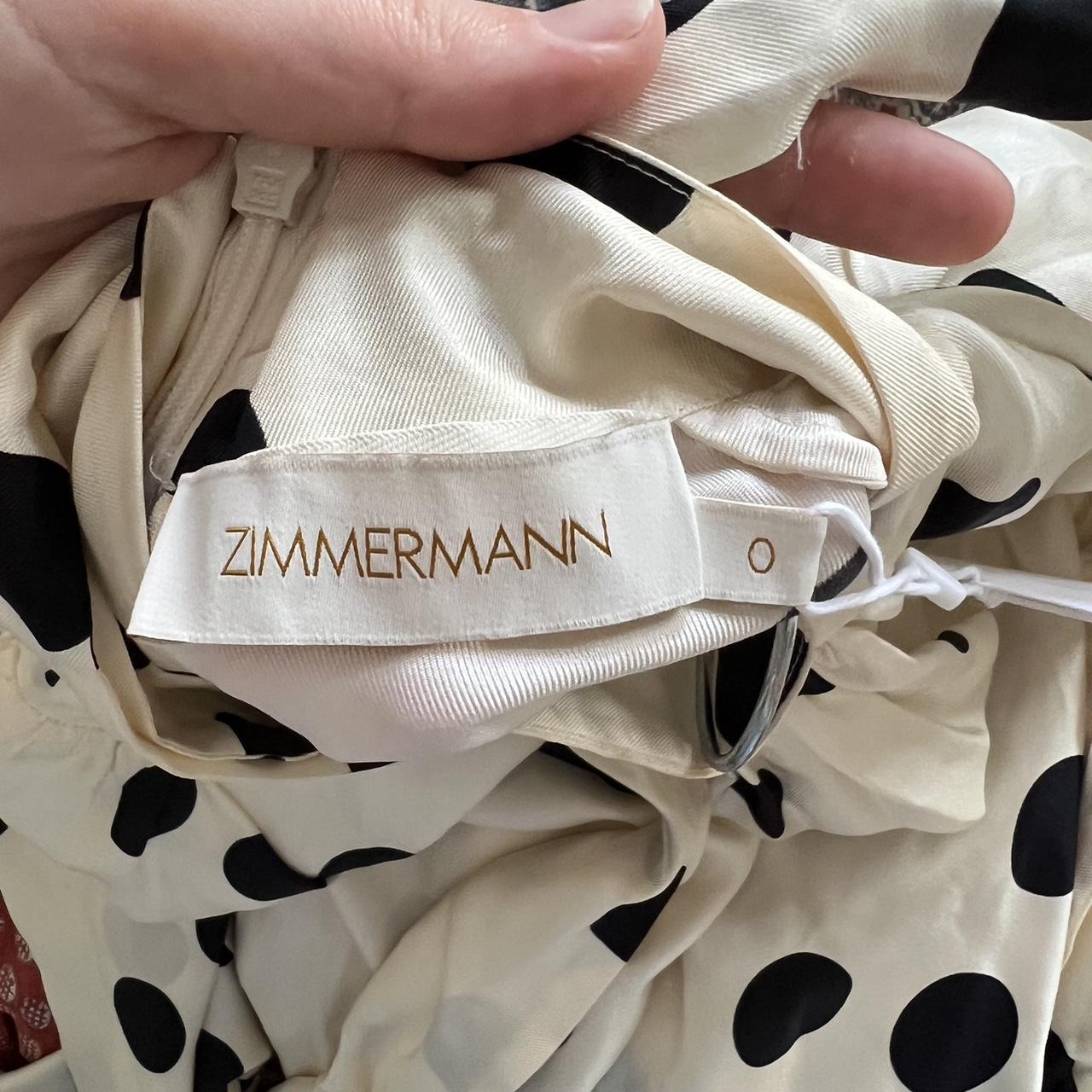 zimmermann confetti tie neck dress