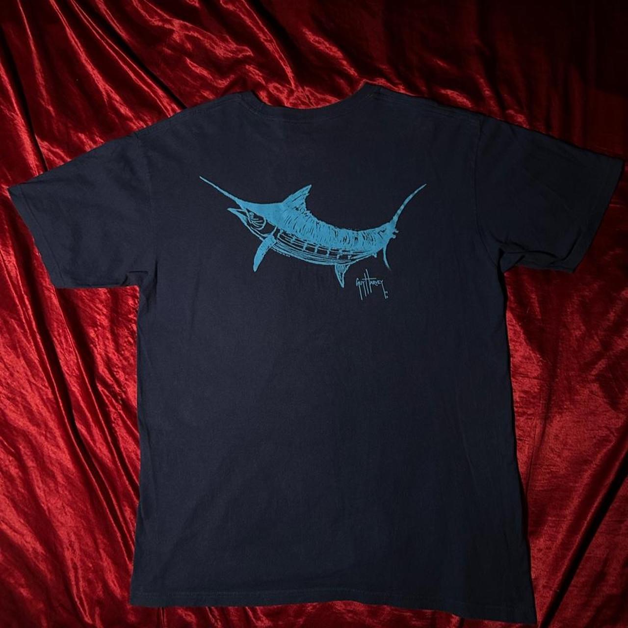 Guy harvey men's black and navy t-shirt