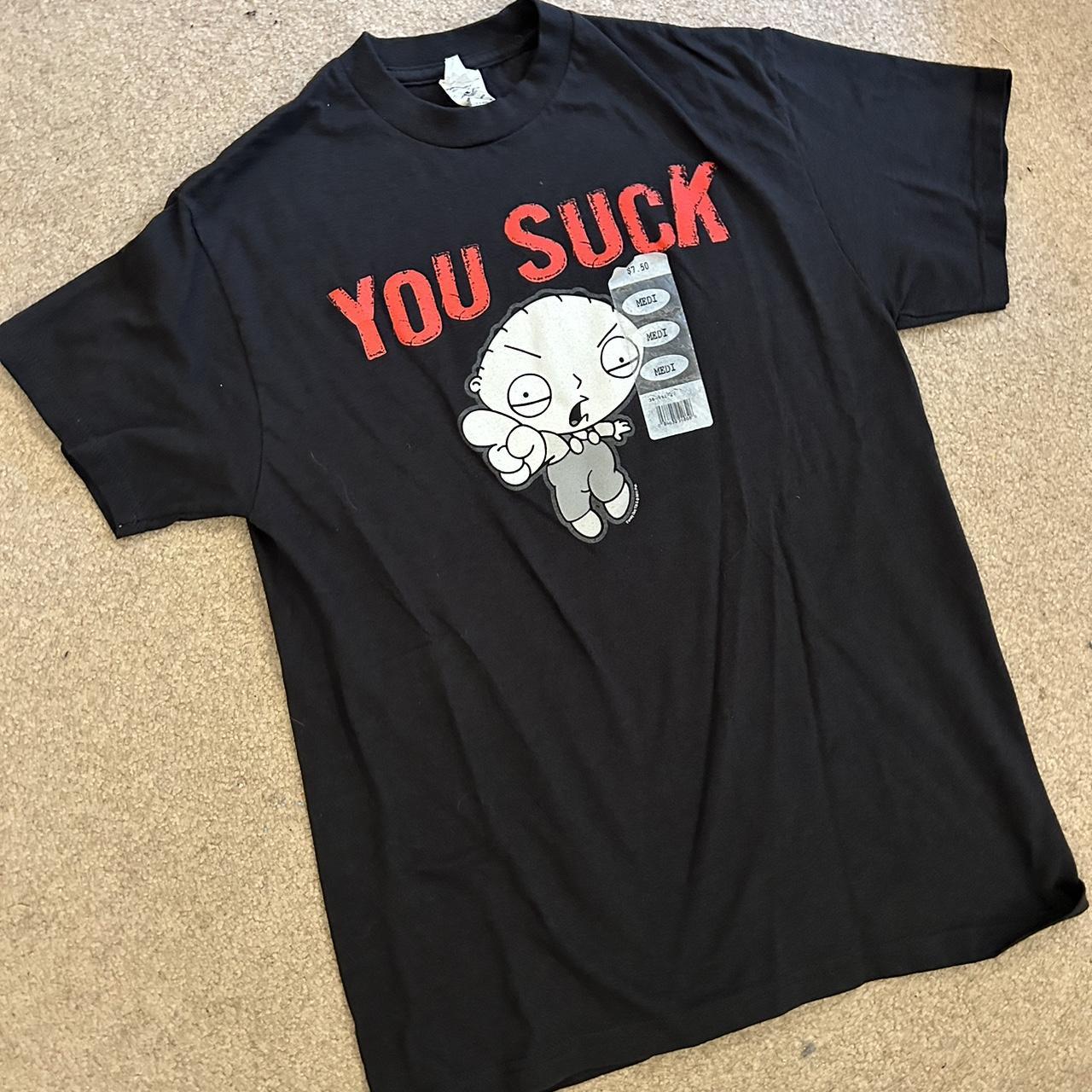 2011 Family Guy “You suck” Stewie Griffin Tee Size:... - Depop