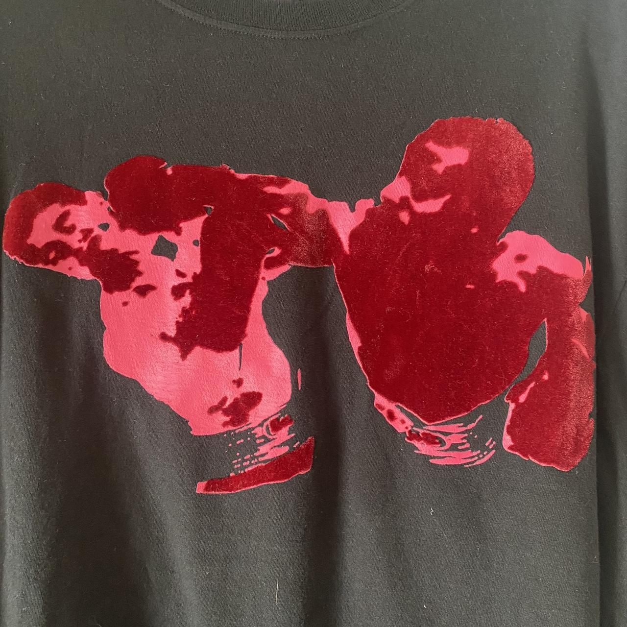 Old Navy Men's Black and Red Tshirt Depop