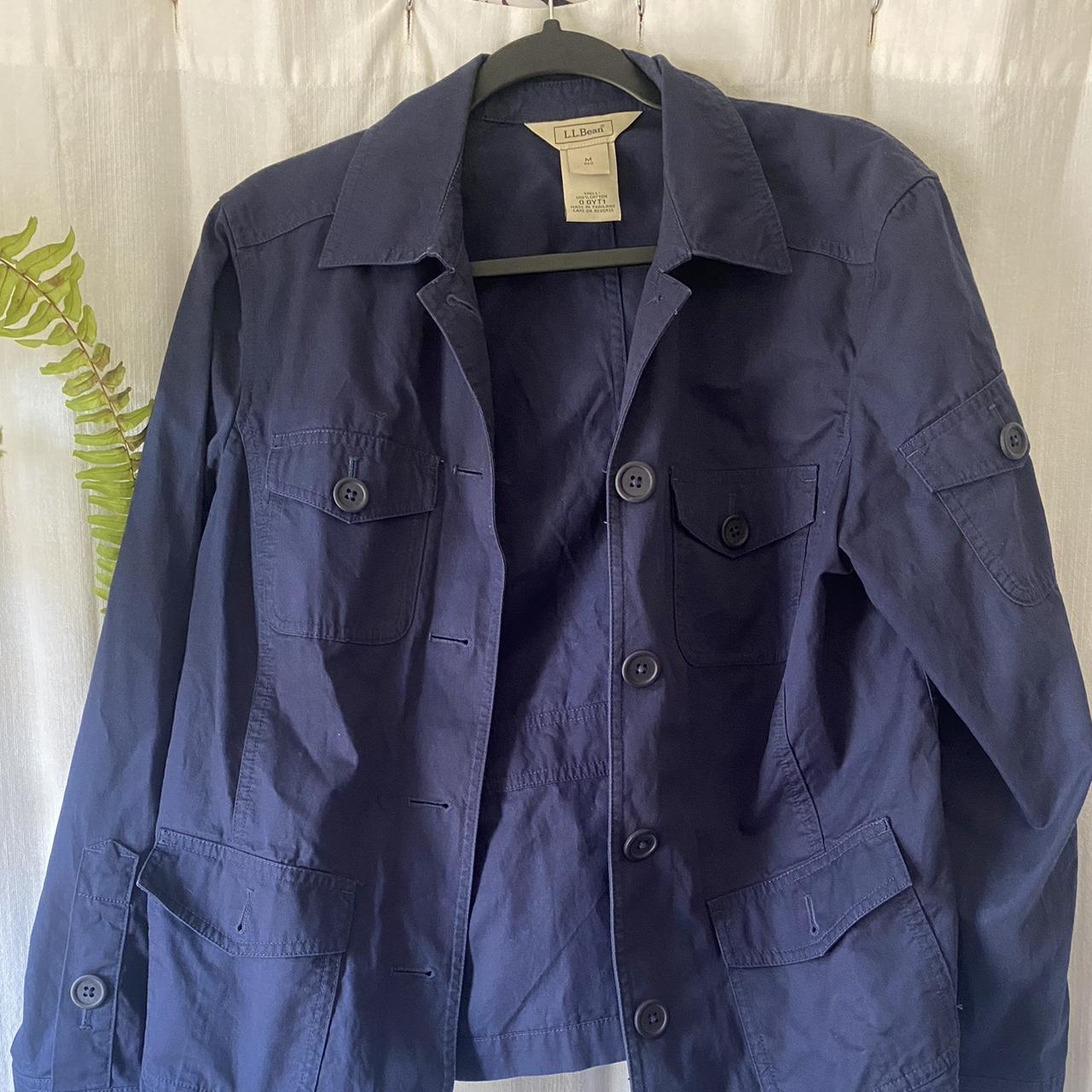 L.L.Bean Men's Blue and White Shirt | Depop