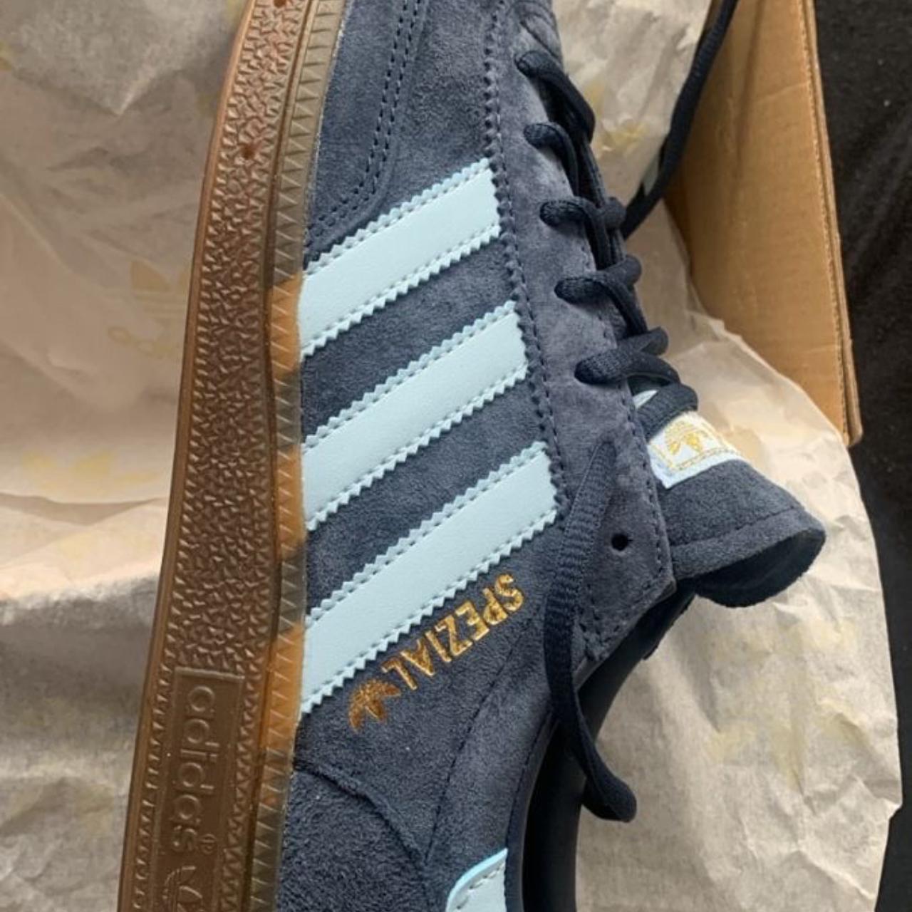 Never worn!! Adidas spezial navy gum size 6.5 m 8 w - Depop