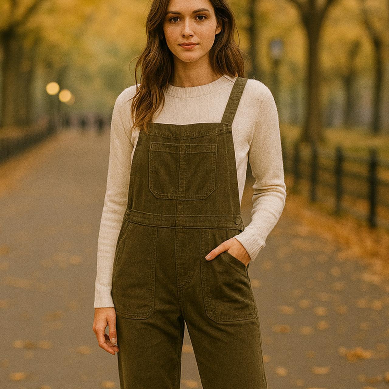 Source Unknown Women's Palazzo Jumpsuit - Green/K… - image 1